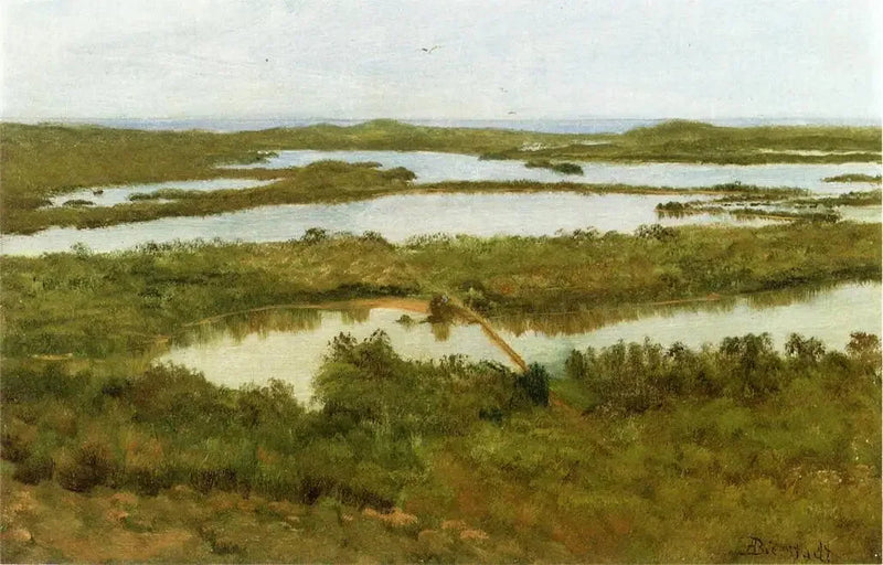 En flodmunding - Albert Bierstadt