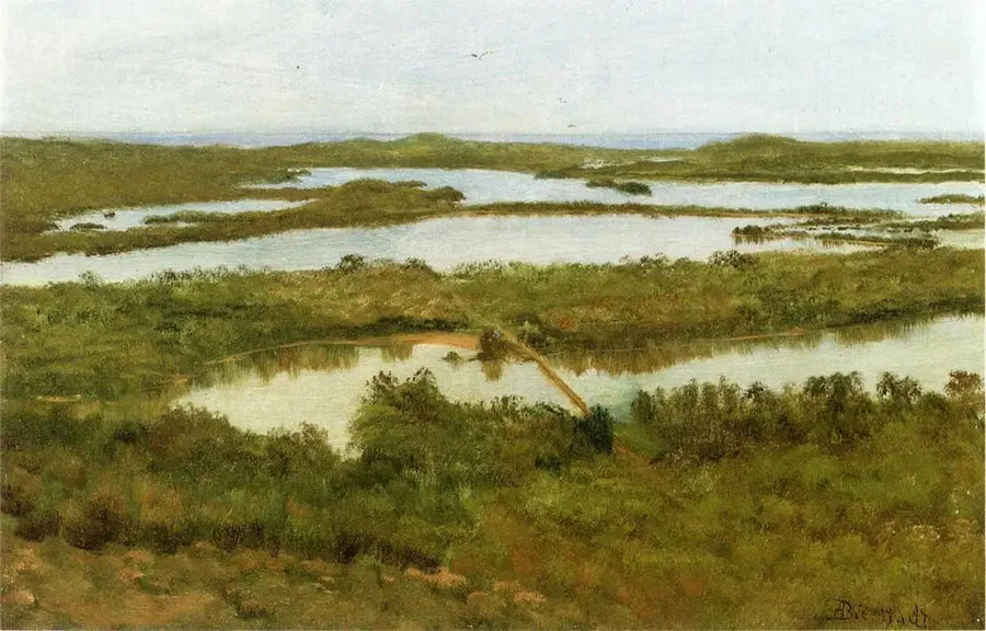En flodmunding - Albert Bierstadt