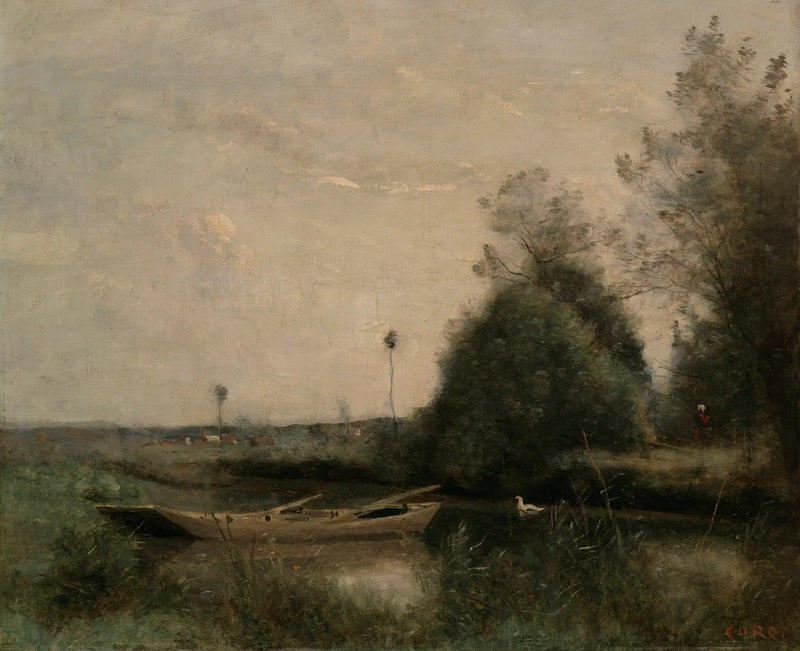 En dam ved Mortain - Jean-Baptiste Camille Corot