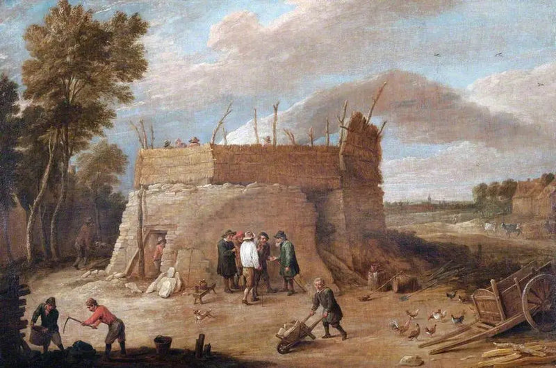 En kalkovn med figurer - David Teniers den Yngre