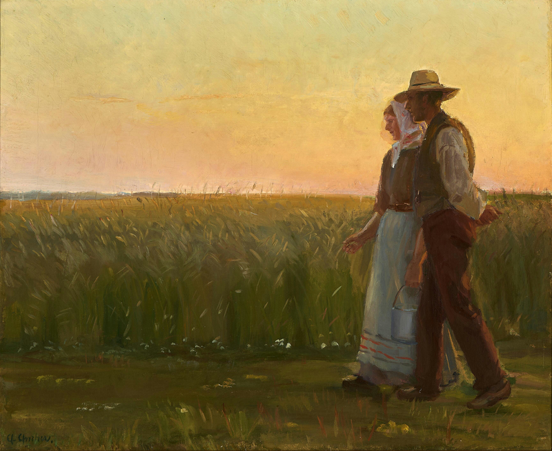 En dreng og en pige. - Anna Ancher
