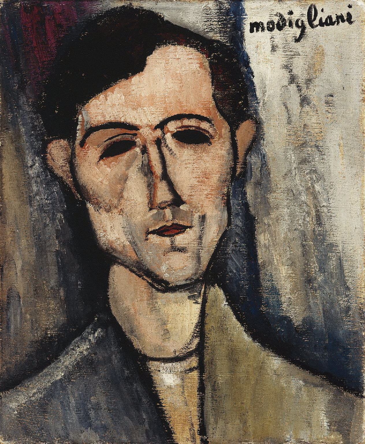 Reproduction du tableau « Un homme - Amedeo Modigliani » par Alpha Reproduction en peinture à l’huile