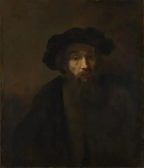 En skægget mand med en kasket - Rembrandt