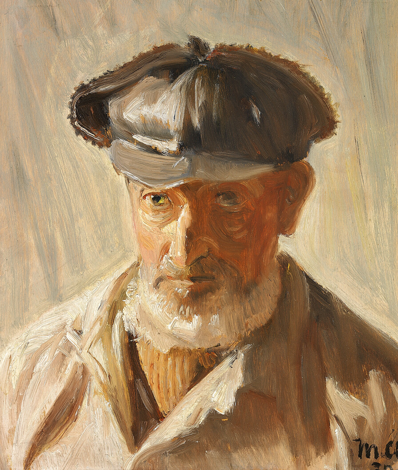 En mand fra Skagen iført kasket. - Michael Peter Ancher