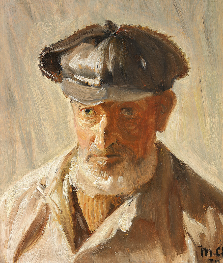 En mand fra Skagen iført kasket. - Michael Peter Ancher