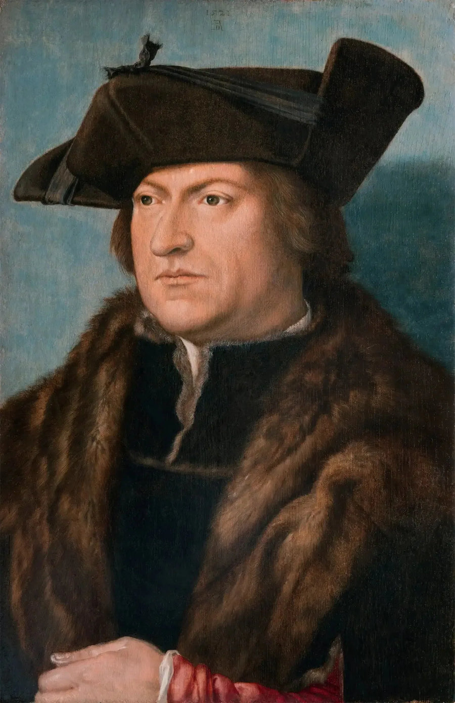 En mand i pelsfrakke - Albrecht Dürer