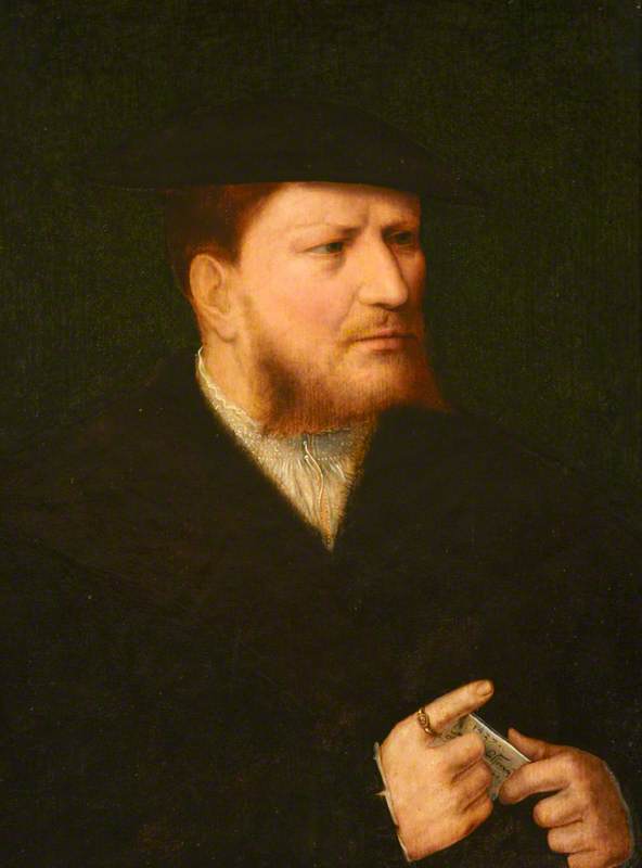 En ukendt med et brev - Joos van Cleve