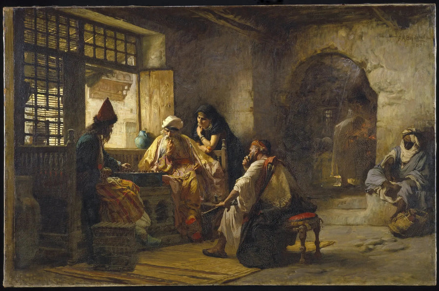 En interessant spil - Frederick Arthur Bridgman