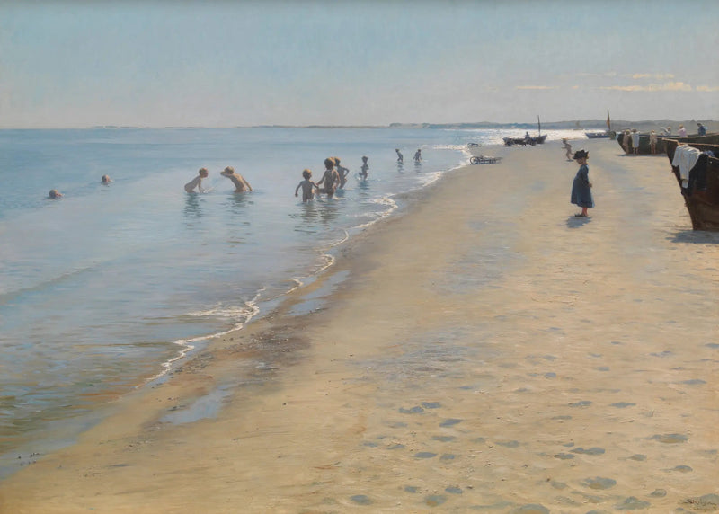 En sommerdag på stranden i det sydlige Skagen - Peder Severin Krøyer