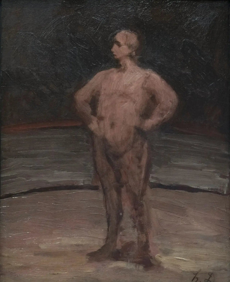 En stående bryder - Honoré Daumier