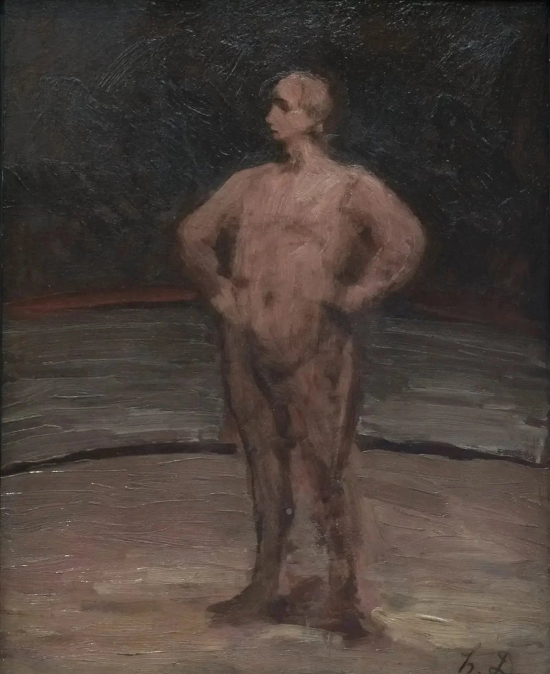 En stående bryder - Honoré Daumier