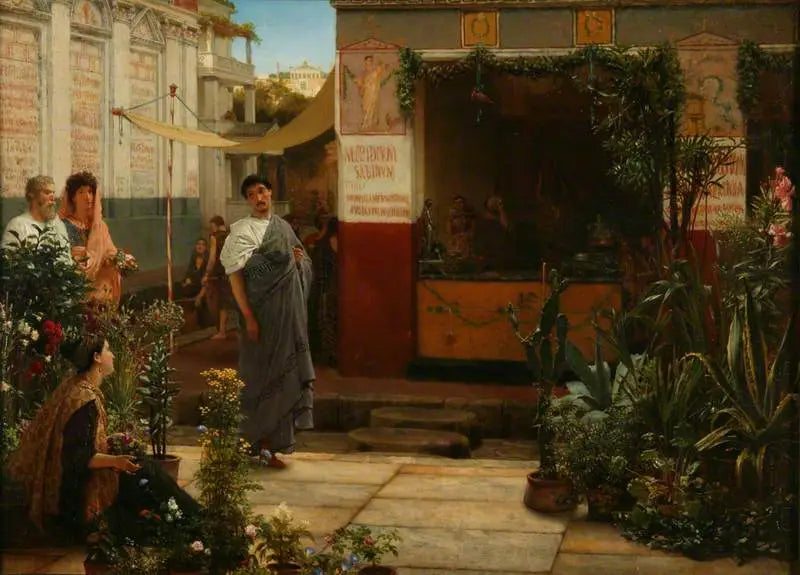 En romersk blomstermarked - Lawrence Alma-Tadema