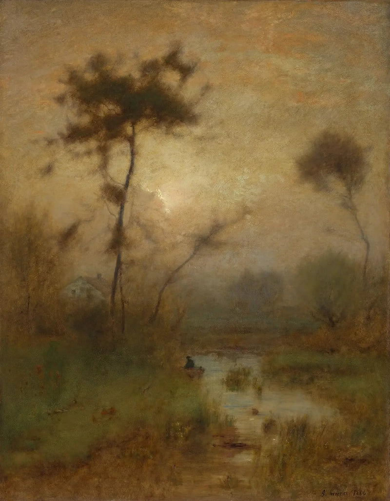 En sølvmorgen - George Inness