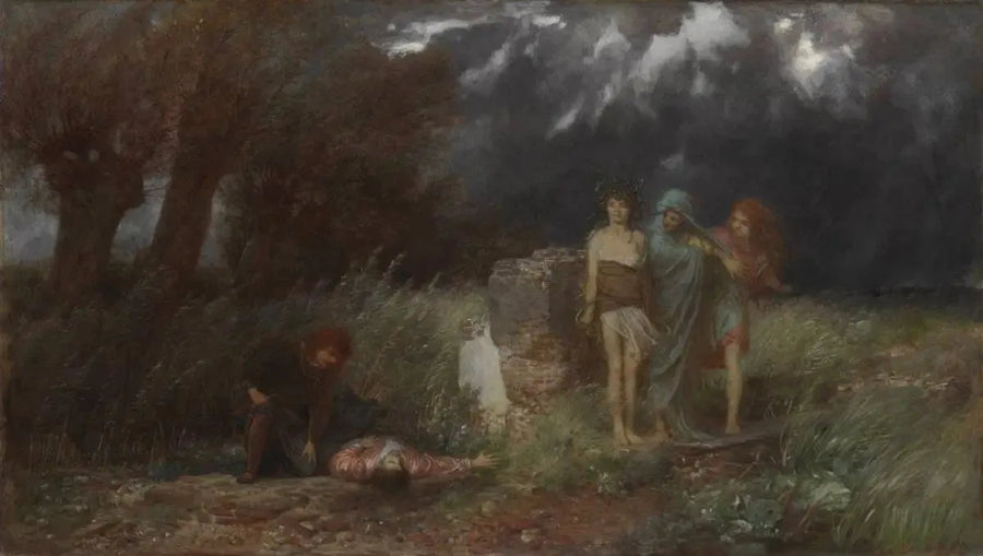 En morderjagt forfulgt af Furier - Arnold Böcklin