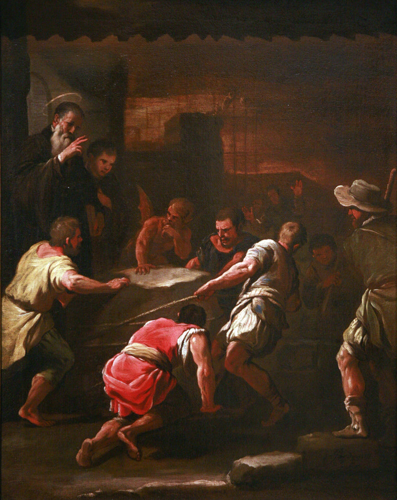 Et mirakel af Saint Benoît - Luca Giordano