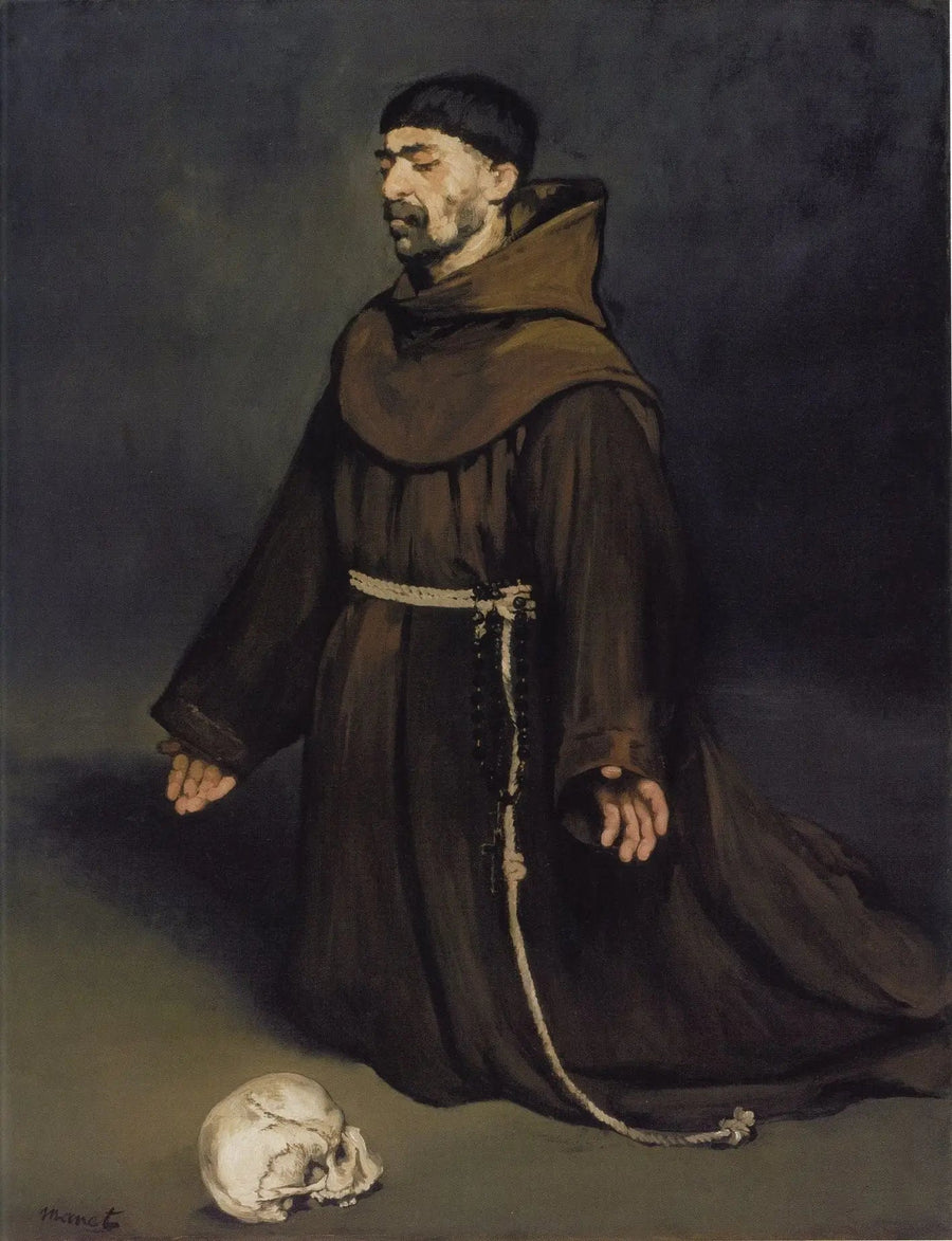 En munk i bøn - Édouard Manet