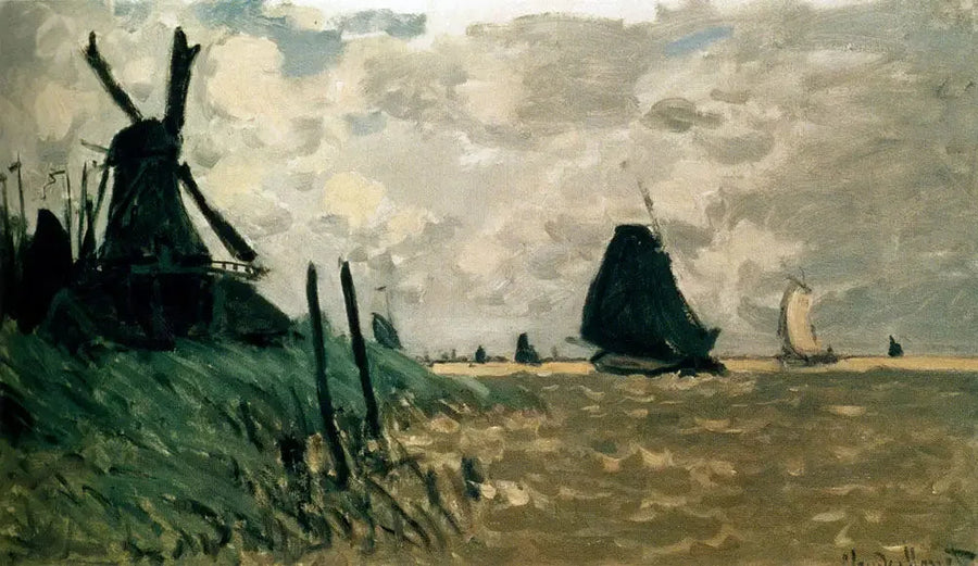 En vindmølle nær Zaandam - Claude Monet