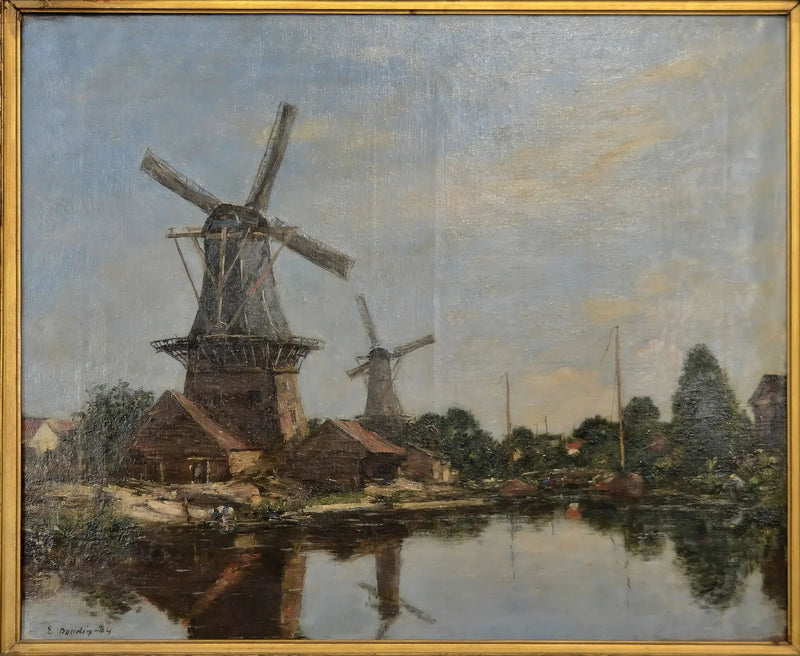 En Mølle i Holland - Eugène Boudin