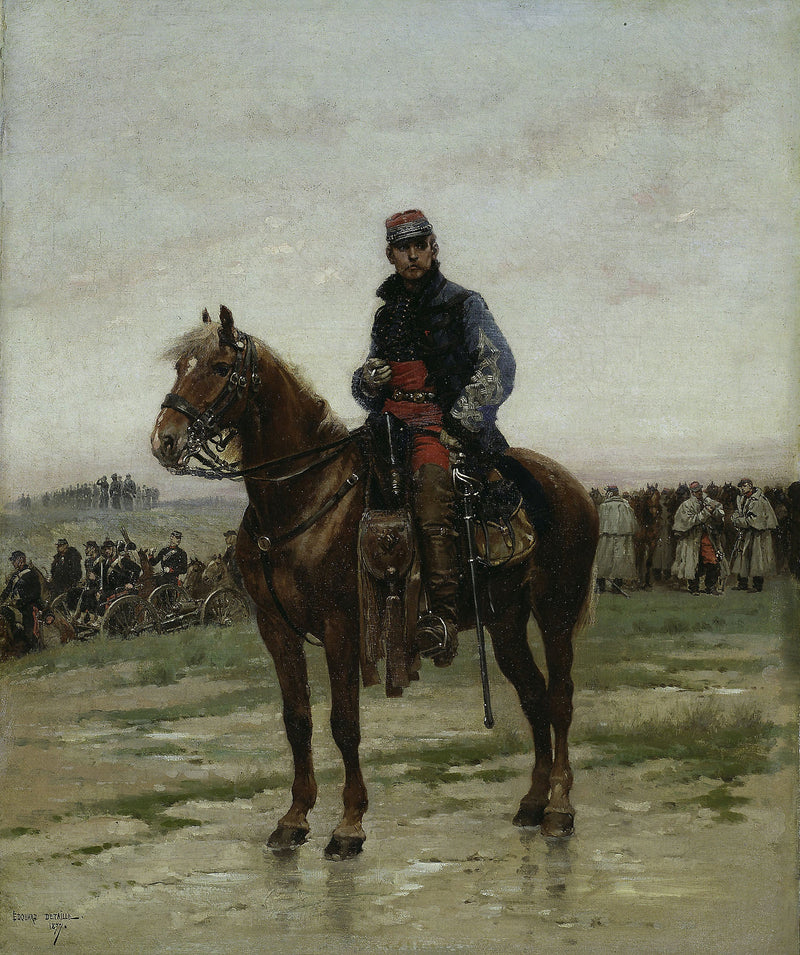 En opstillet officer - Édouard Detaille