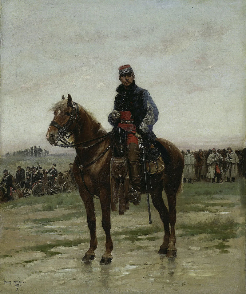 En opstillet officer - Édouard Detaille