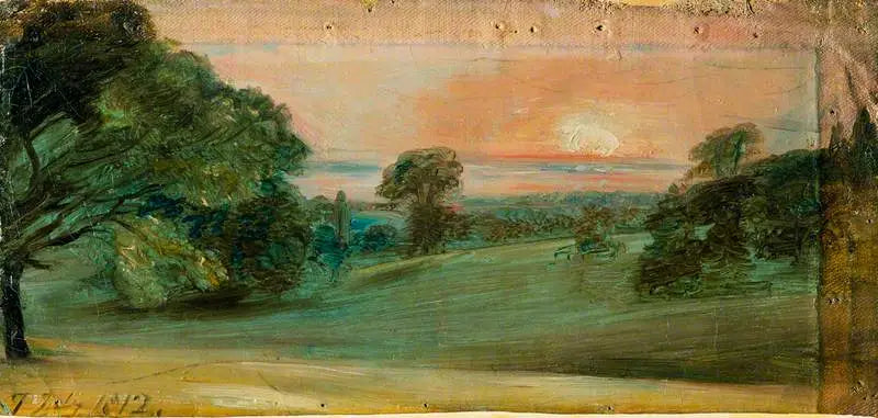 Et landskab nær East Bergholt, om aftenen - John Constable