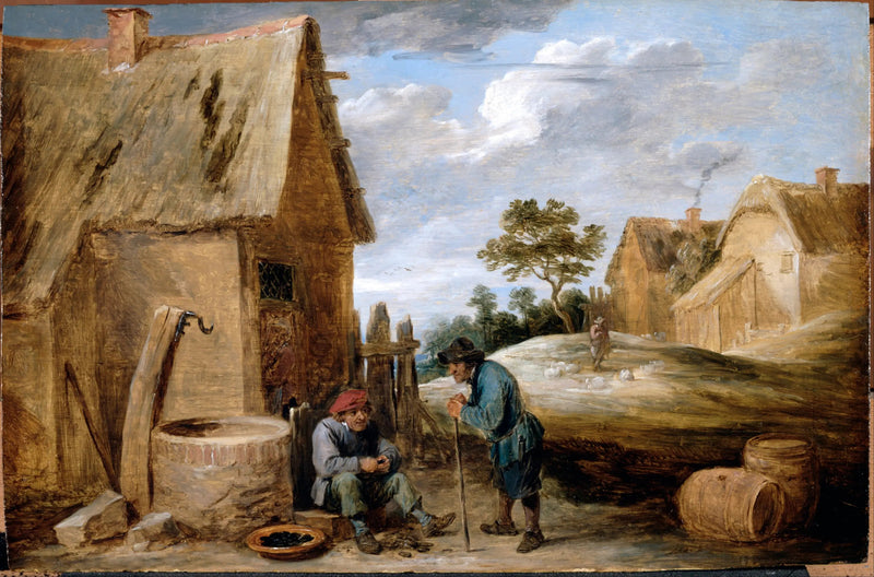 En bonde, der spiser muslinger - David Teniers le Jeune