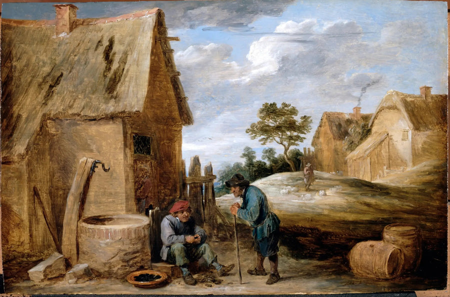 En bonde, der spiser muslinger - David Teniers le Jeune