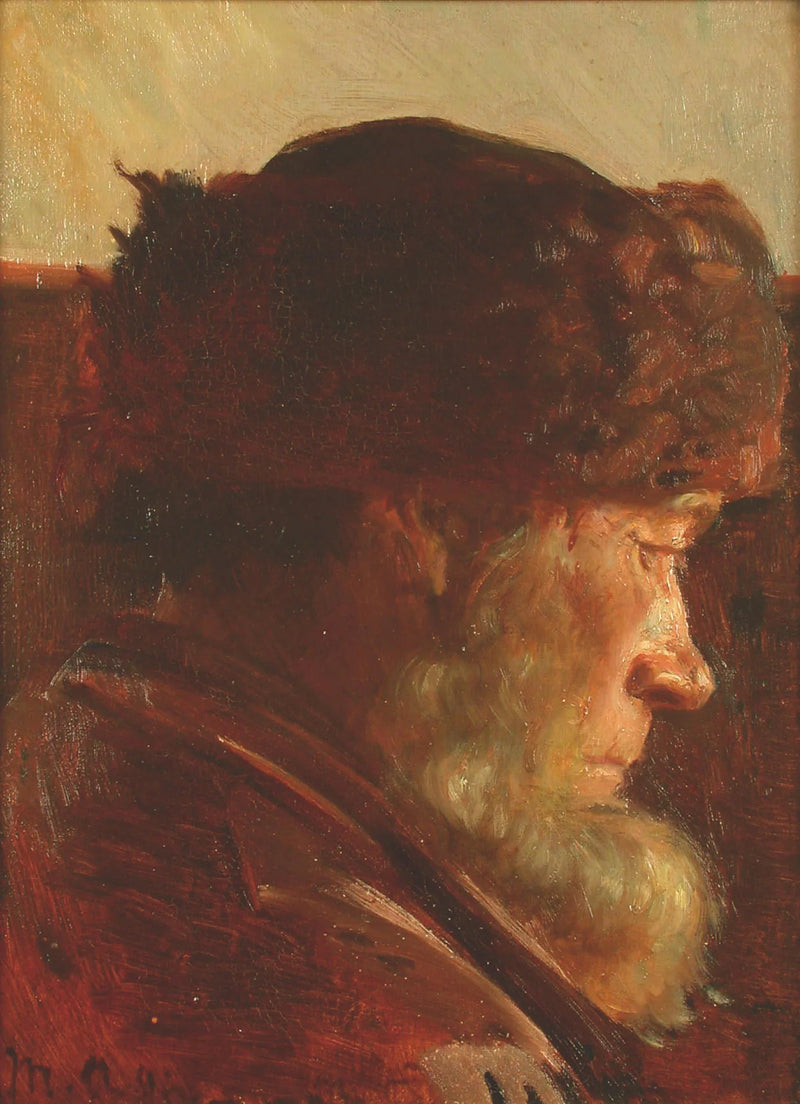 En skægget fisker. - Michael Peter Ancher