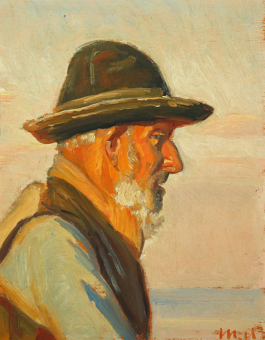 En skagensfisker i solen. -Michael Peter Ancher