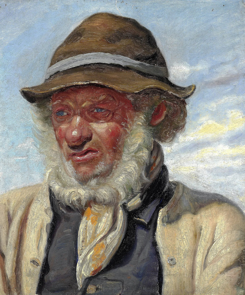 En fisker fra Skagen med fuldskæg. - Michael Peter Ancher