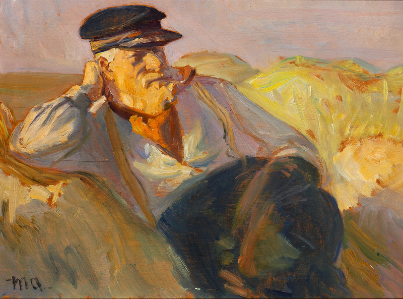 En fisker fra Skagen hviler i klitterne. - Michael Peter Ancher