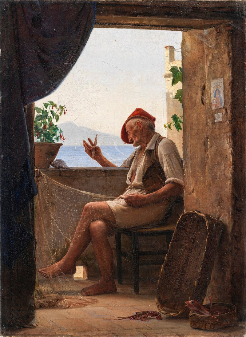 En fisker fra Sorrente, Italien - Carl Heinrich Bloch