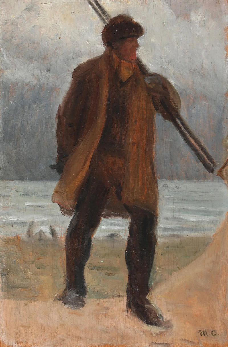 En fisker på stranden. - Michael Peter Ancher