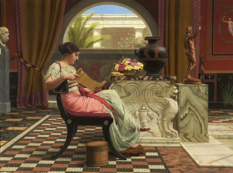 En yndlingspoet - John William Godward