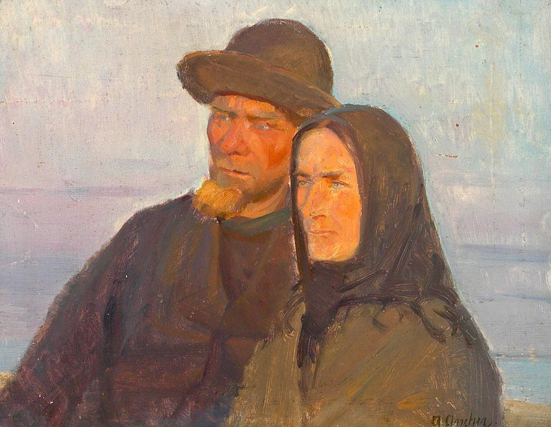 Et portræt af Ole Markström og hans kone. - Anna Ancher