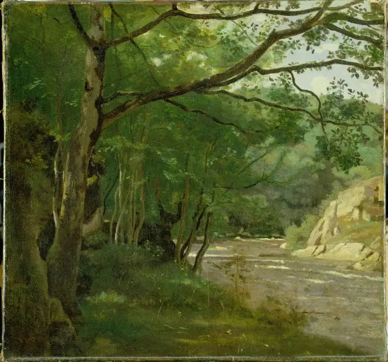 En kløft i Morvan. Området omkring Lormes - Jean-Baptiste Camille Corot