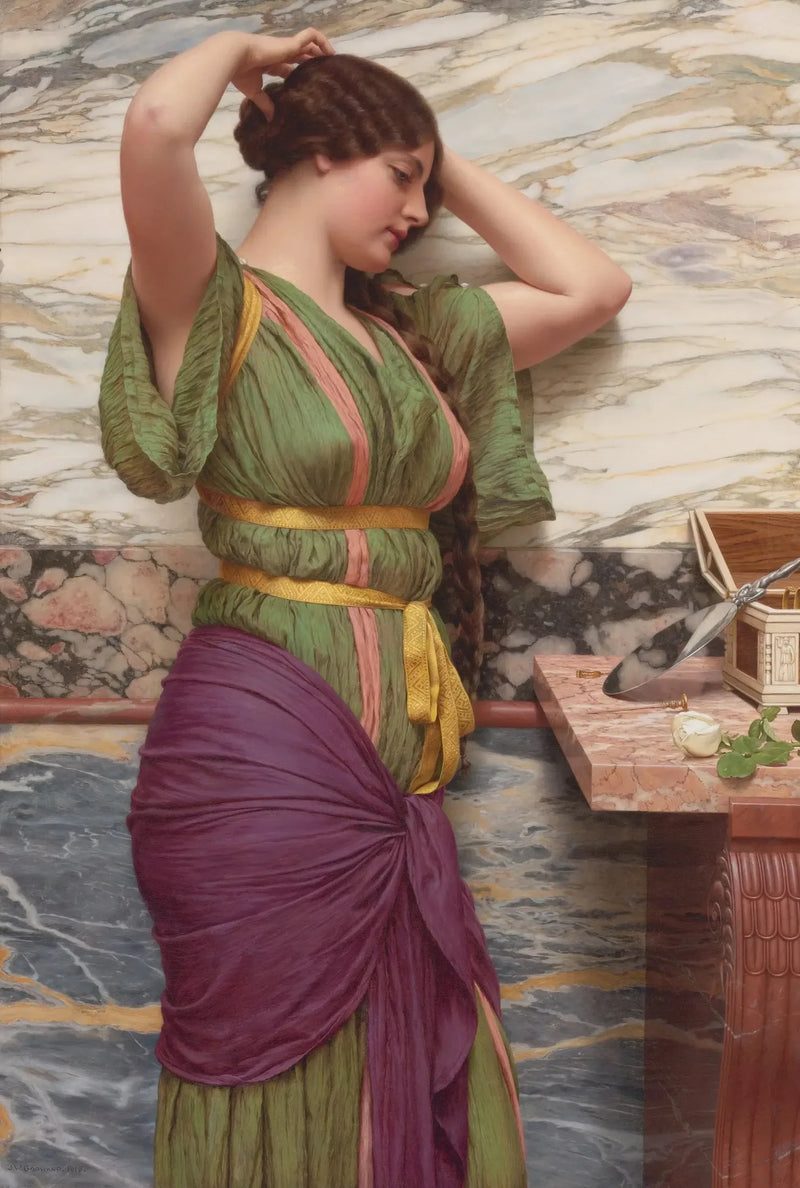 En flatterende refleksion - John William Godward
