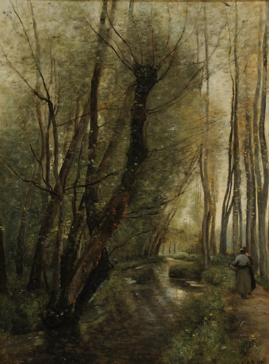 En bæk, omkring Beauvais - Jean-Baptiste Camille Corot