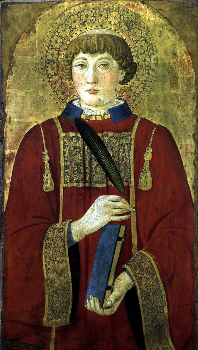 En hellig martyr (sandsynligvis Sankt Laurentius) - Cosimo Rosselli