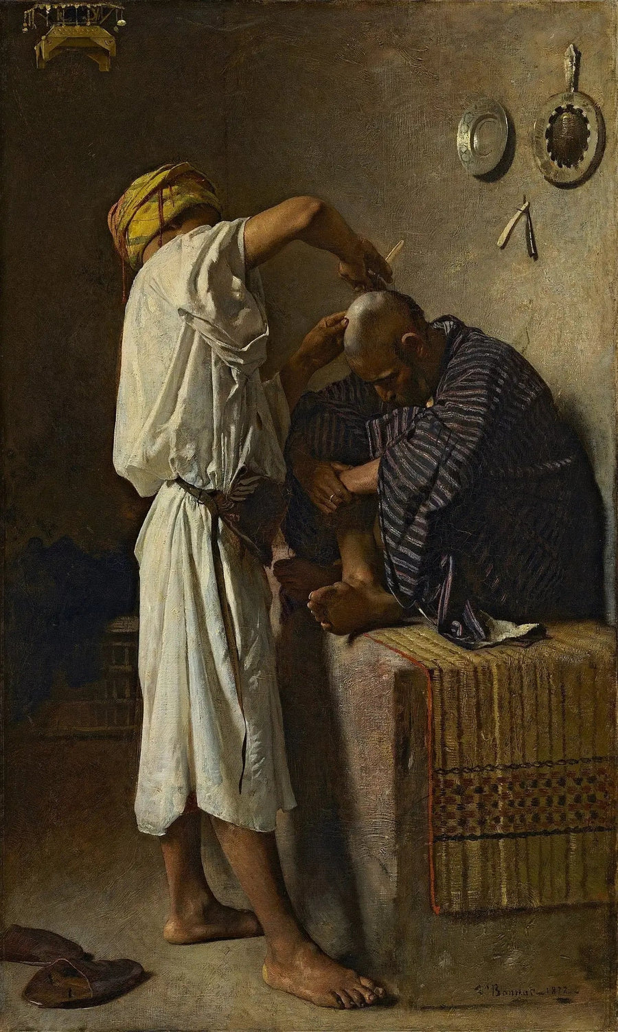 En orientalsk frisørsalon - Léon Bonnat