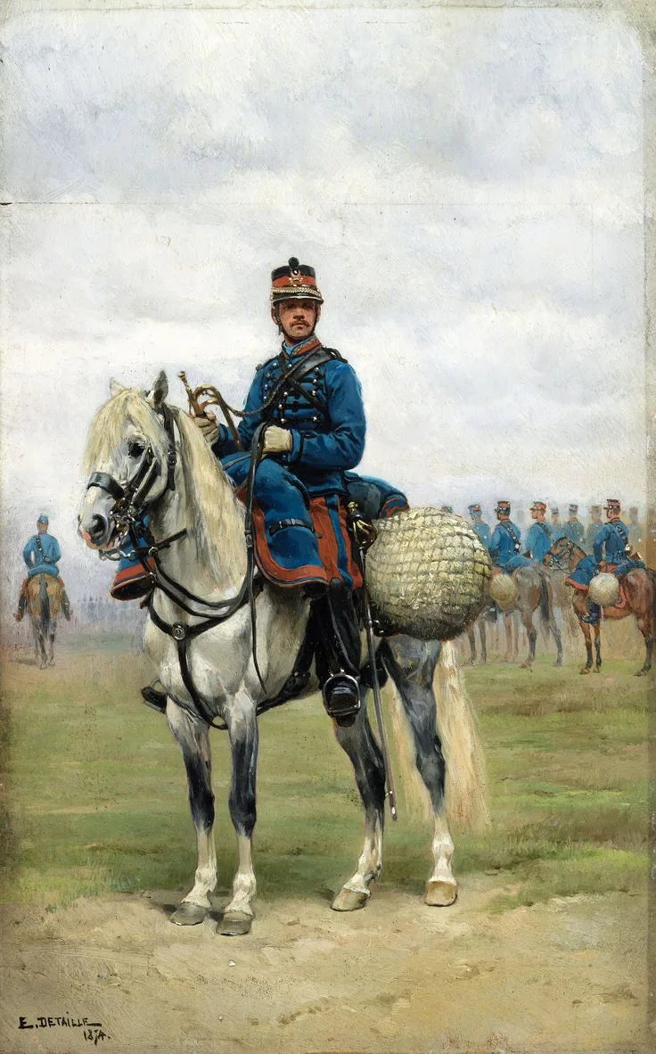 En trompetist på hest - Édouard Detaille