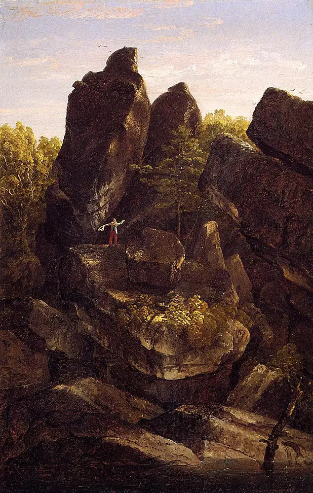 En klippefyldt dal - Thomas Cole
