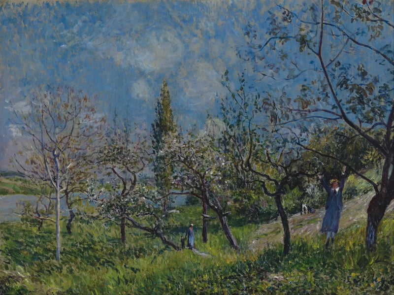En frugtplantage om foråret, Af - Alfred Sisley
