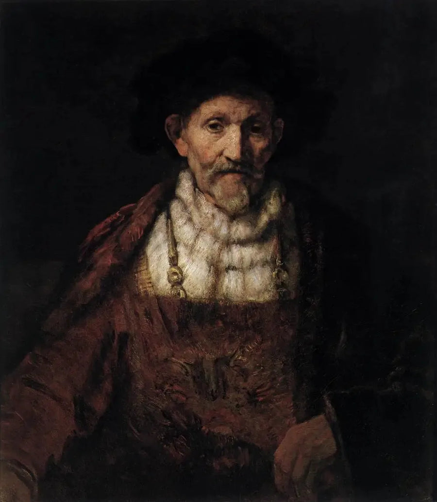 En gammel mand i fantasifuldt tøj - Rembrandt