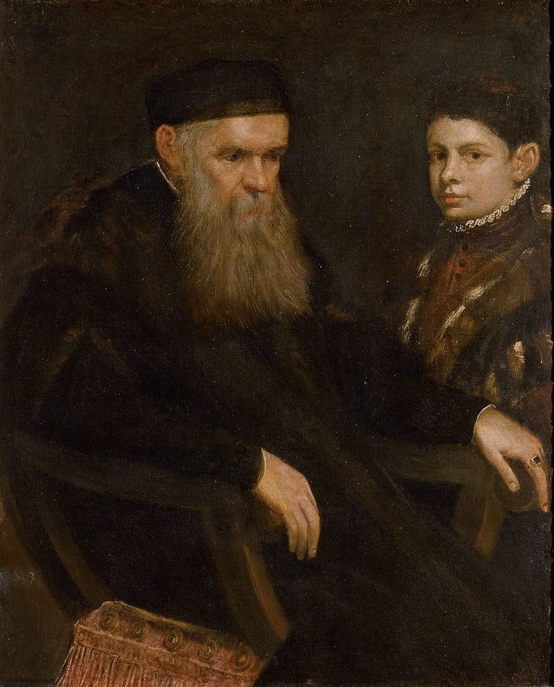 En gammel mand og en dreng - Jacopo Tintoretto