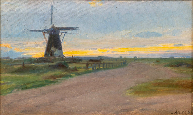 En gammel vindmølle. - Michael Peter Ancher