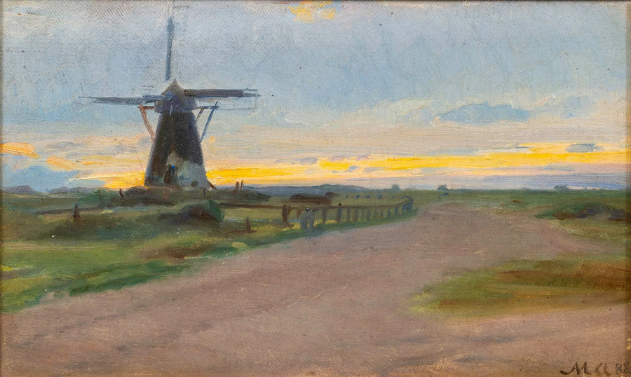 En gammel vindmølle. - Michael Peter Ancher