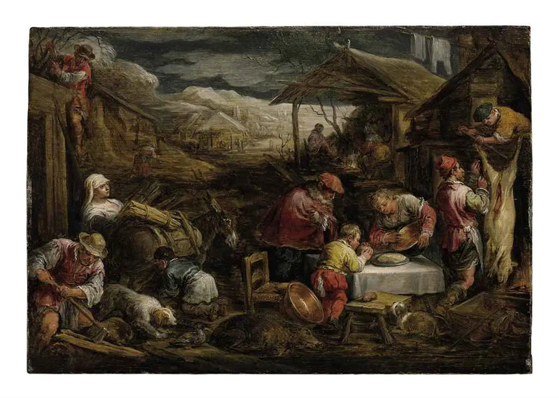 En allegori af vinteren - David Teniers den Yngre