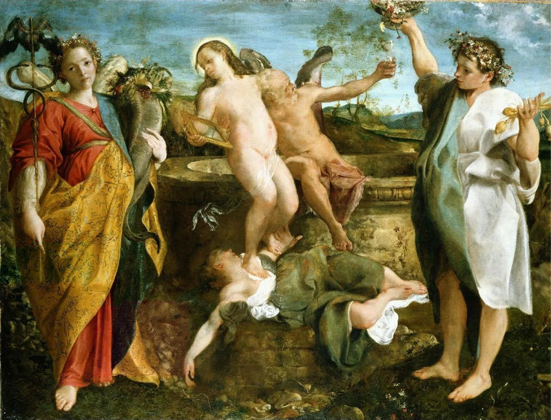 En allegori over sandheden og tiden - Annibale Carracci
