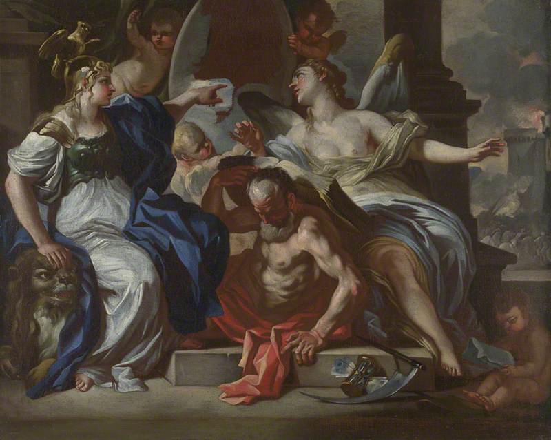 En allegori af Ludvig XIV - Francesco Solimena